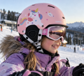 Kask Narciarski Snowboardowy Dziecięcy COPOZZ Różowy Jednorożec z Daszkiem