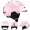 Kask Narciarski Snowboardowy Dziecięcy COPOZZ Różowy z Daszkiem