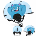 Kask Narciarski Snowboardowy Dziecięcy COPOZZ Niebieski Potworek z Daszkiem