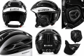 Kask Narciarski Snowboardowy LOCLE Czarny Srebrny + Maska Pokrowiec Gratis