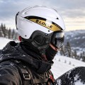 Kask Narciarski Snowboardowy LOCLE Biały + Maska Pokrowiec Gratis