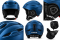 Kask Narciarski Snowboardowy LOCLE Niebieski Mat + Maska Pokrowiec Gratis