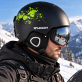 Kask Narciarski MOON Czarny Matowy Zielony Splatter Graficzny