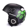 Kask Narciarski MOON Czarny Matowy Zielony Plaster Miodu Hexagon