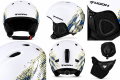 Kask Narciarski MOON Biały Niebiesko Żółty Graficzny Pixel Sport