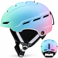 Kask Narciarski Snowboardowy HORNTOUR Miętowo Błękitny Pastel Gradient
