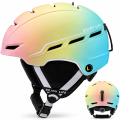 Kask Narciarski Snowboardowy HORNTOUR Różowo Żółty Pastel Gradient