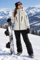 Kurtka UNISEX Snowboardowa Narciarska Biały COPOZZ Membrana Wiatroszczelna