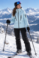 Kurtka UNISEX Snowboardowa Narciarska Błękitna COPOZZ Membrana Wiatroszczelna