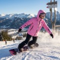 Kurtka Snowboardowa Damska JOHN SNOW Pudrowy Róż Membrana
