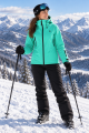 Kurtka Snowboardowa Miętowa Damska JOHN SNOW Membrana