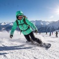 Kurtka Snowboardowa Miętowa Damska JOHN SNOW Membrana
