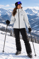 Kurtka Snowboardowa Biały Damska JOHN SNOW Membrana