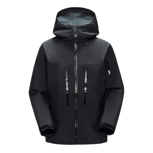 Kurtka Górska Trekkingowa Męska Hardshell Czarna