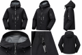 Kurtka Górska Trekkingowa Męska Hardshell Czarna