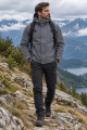 Kurtka Męska Przeciwdeszczowa Outdoor Rowerowa Trekkingowa Szara Lekka