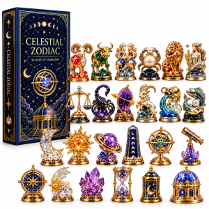 Kosmiczny Kalendarz Adwentowy Znaki Zodiaku 24 Kryształowe Miniatury Astralne
