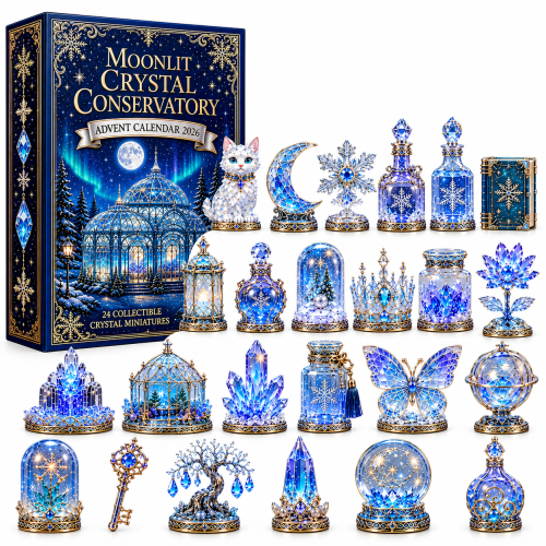Zimowy Kalendarz Adwentowy Kryształowa Oranżeria 24 Błękitne Miniatury